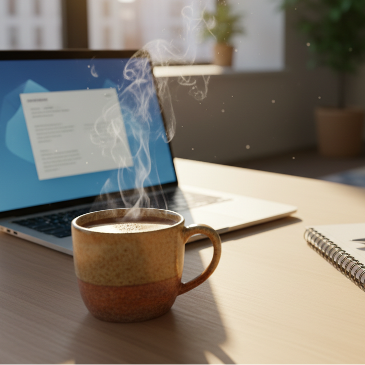 office desk coffee